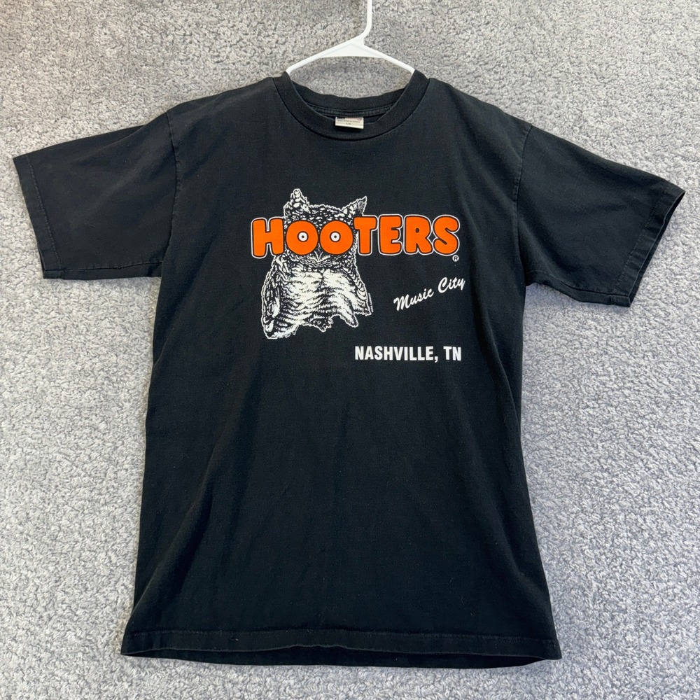 Vintage Hooters Nashville Music City T Shirt Large L Black King Fashions Canada
